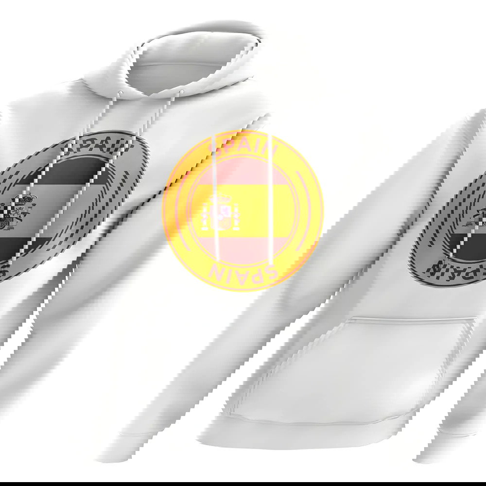 Spain Football Badge Hoodie (White)