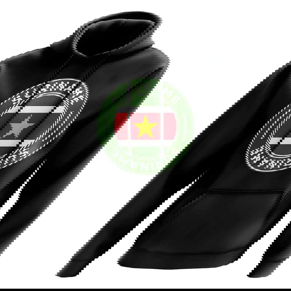 Suriname Football Badge Hoodie (Black)