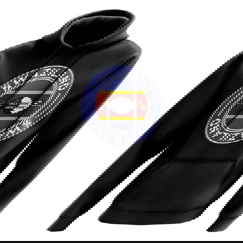 Swaziland Football Badge Hoodie (Black)