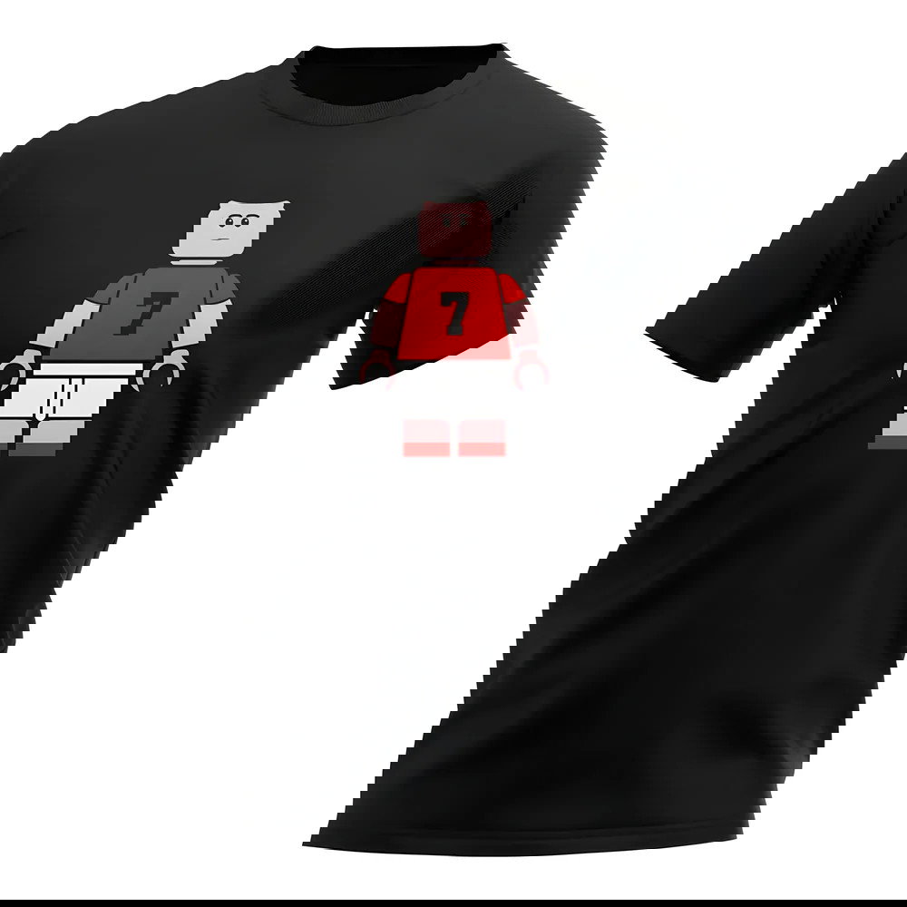 Eric Cantona Man Utd Brick Footballer T-Shirt (Black)