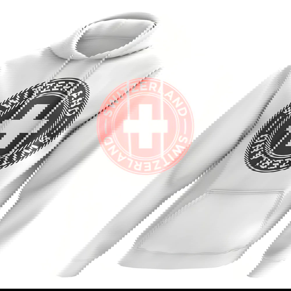 Switzerland Football Badge Hoodie (White)