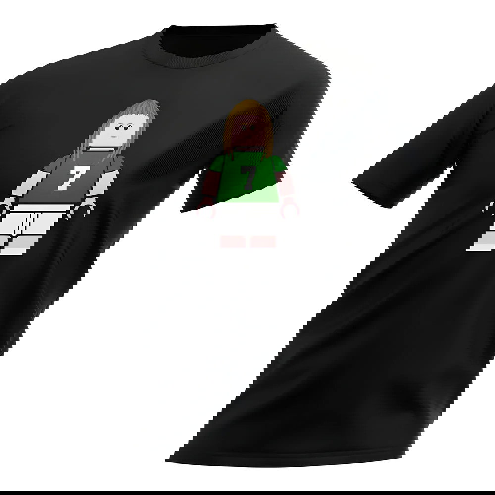 Henrik Larsson Celtic Brick Footballer T-Shirt (Black)