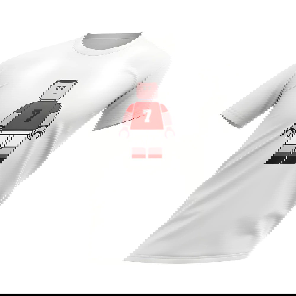 Eric Cantona Man Utd Brick Footballer T-Shirt (White)