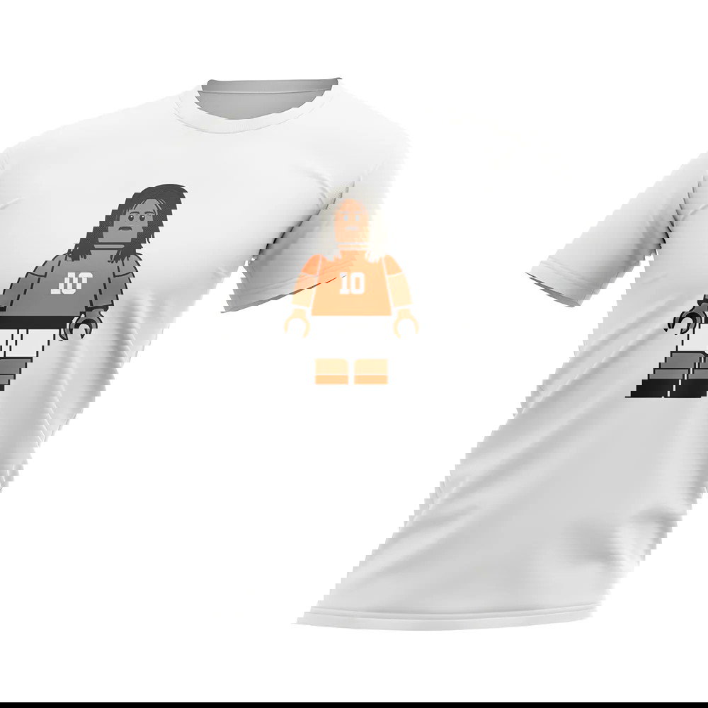 Ruud Gullit Holland Brick Footballer T-Shirt (White)