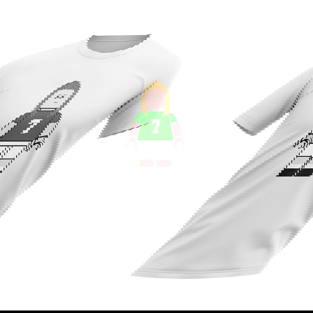 Henrik Larsson Celtic Brick Footballer T-Shirt (White)