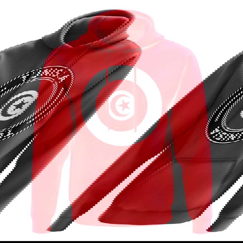 Tunisia Football Badge Hoodie (Red)