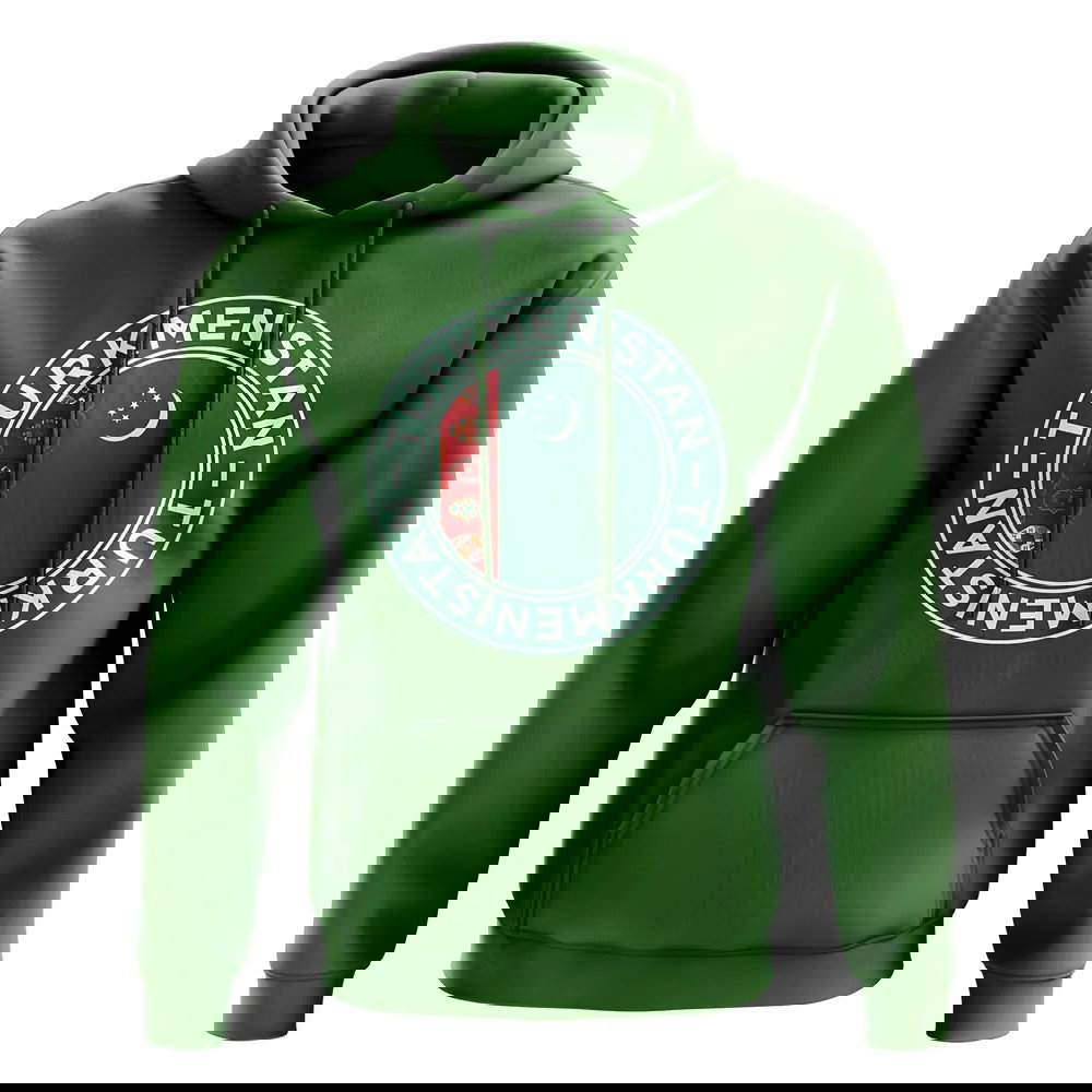 Turkmenistan Football Badge Hoodie (Green)