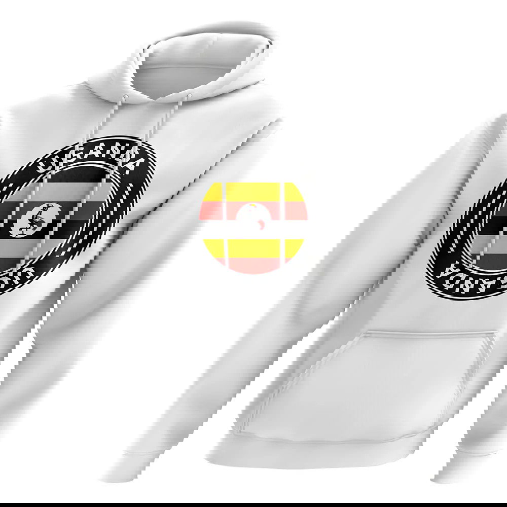 Uganda Football Badge Hoodie (White)