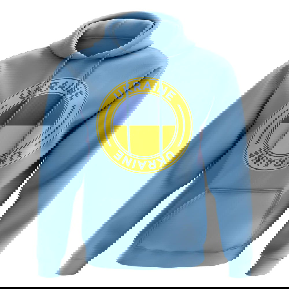 Ukraine Football Badge Hoodie (Sky)