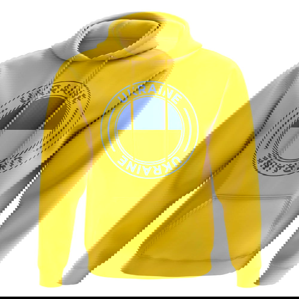 Ukraine Football Badge Hoodie (Yellow)