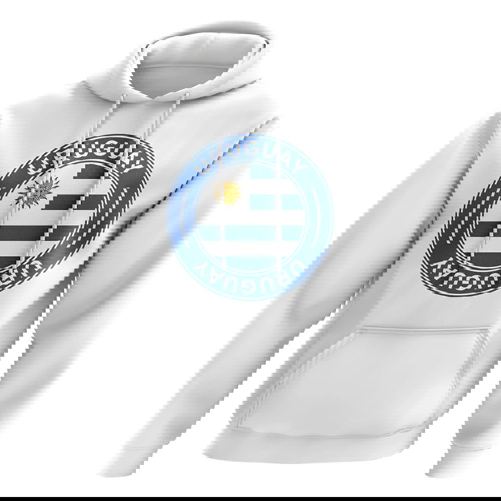 Uruguay Football Badge Hoodie (White)