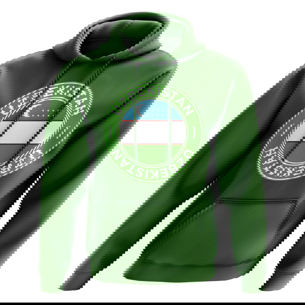 Uzbekistan Football Badge Hoodie (Green)