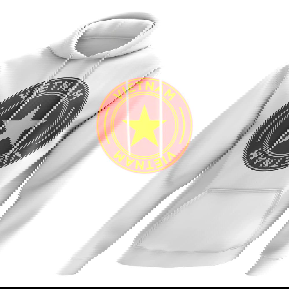 Vietnam Football Badge Hoodie (White)