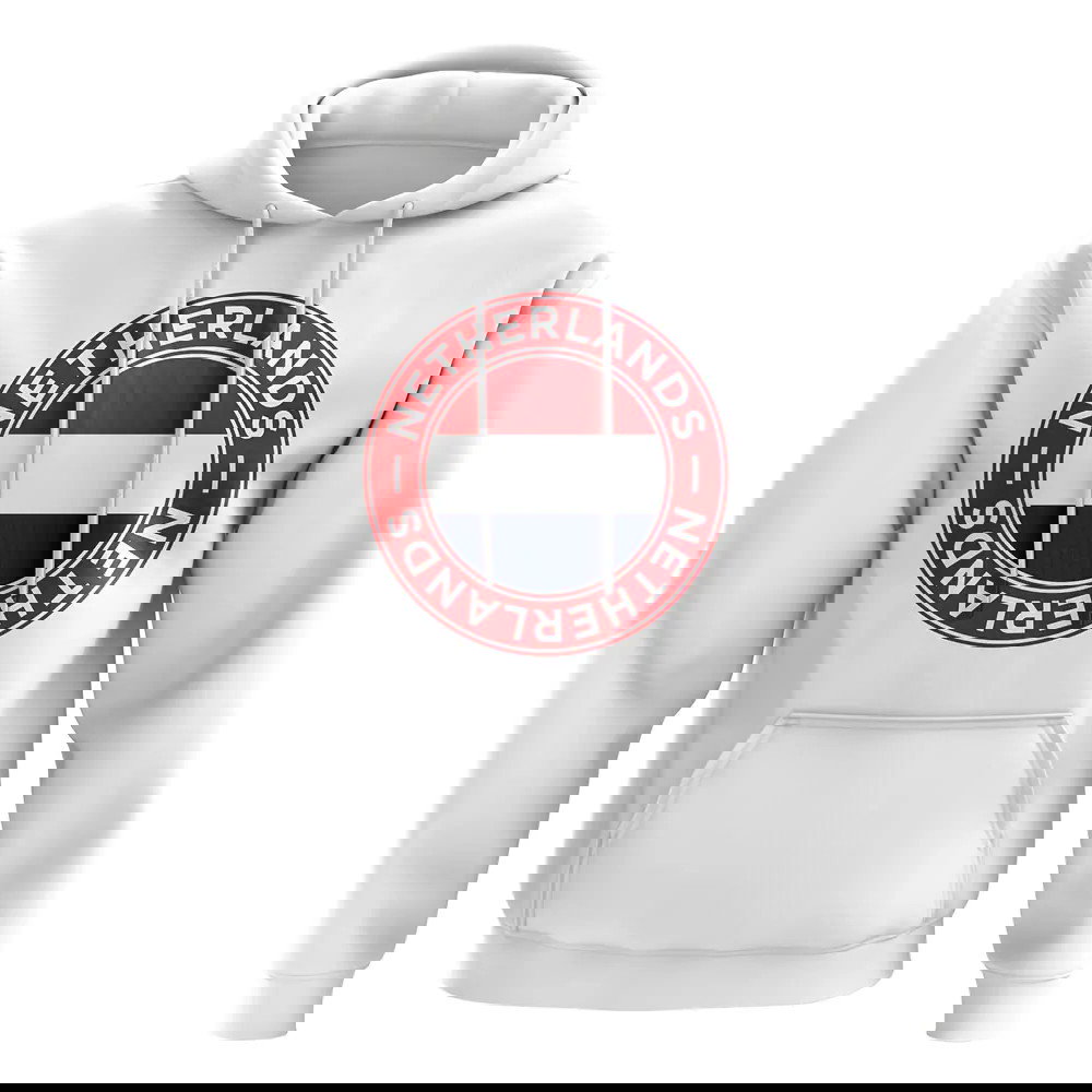 Netherlands Football Badge Hoodie (White)