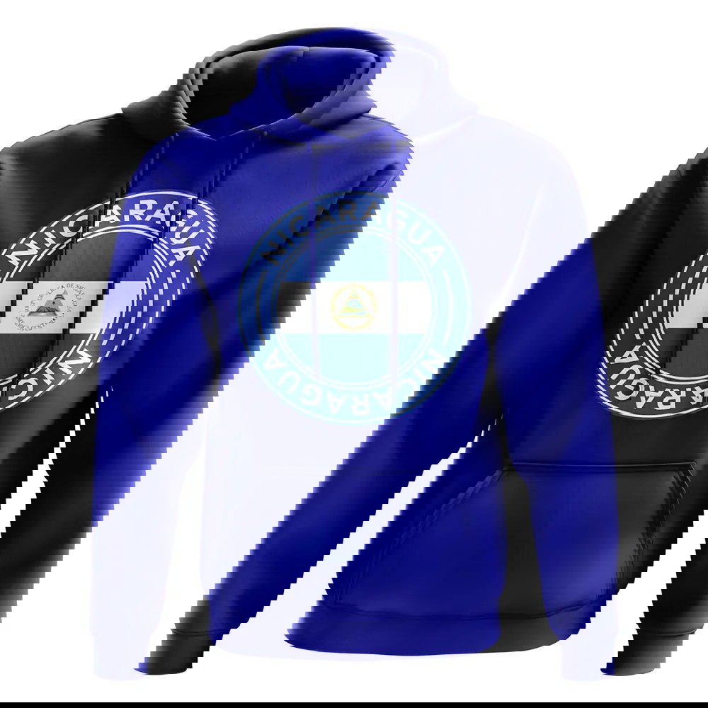 Nicaragua Football Badge Hoodie (Royal)