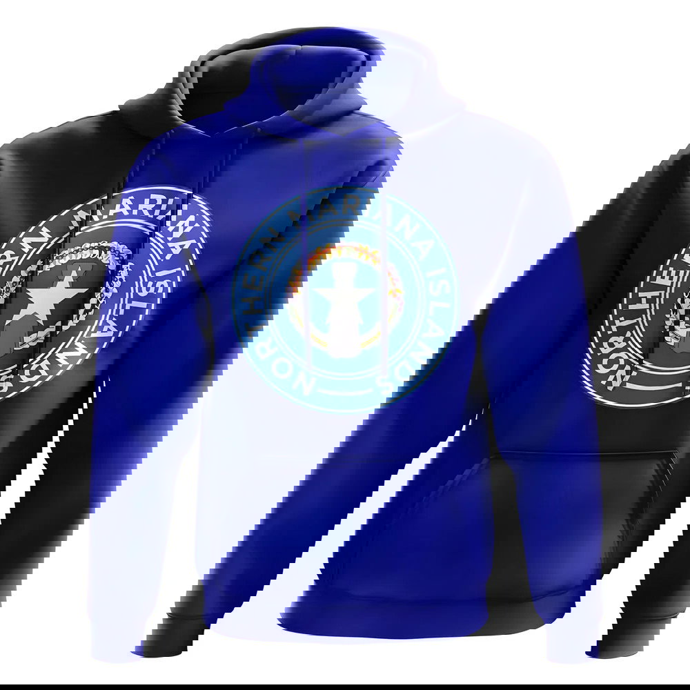 Northern Mariana Islands Football Badge Hoodie (Royal)