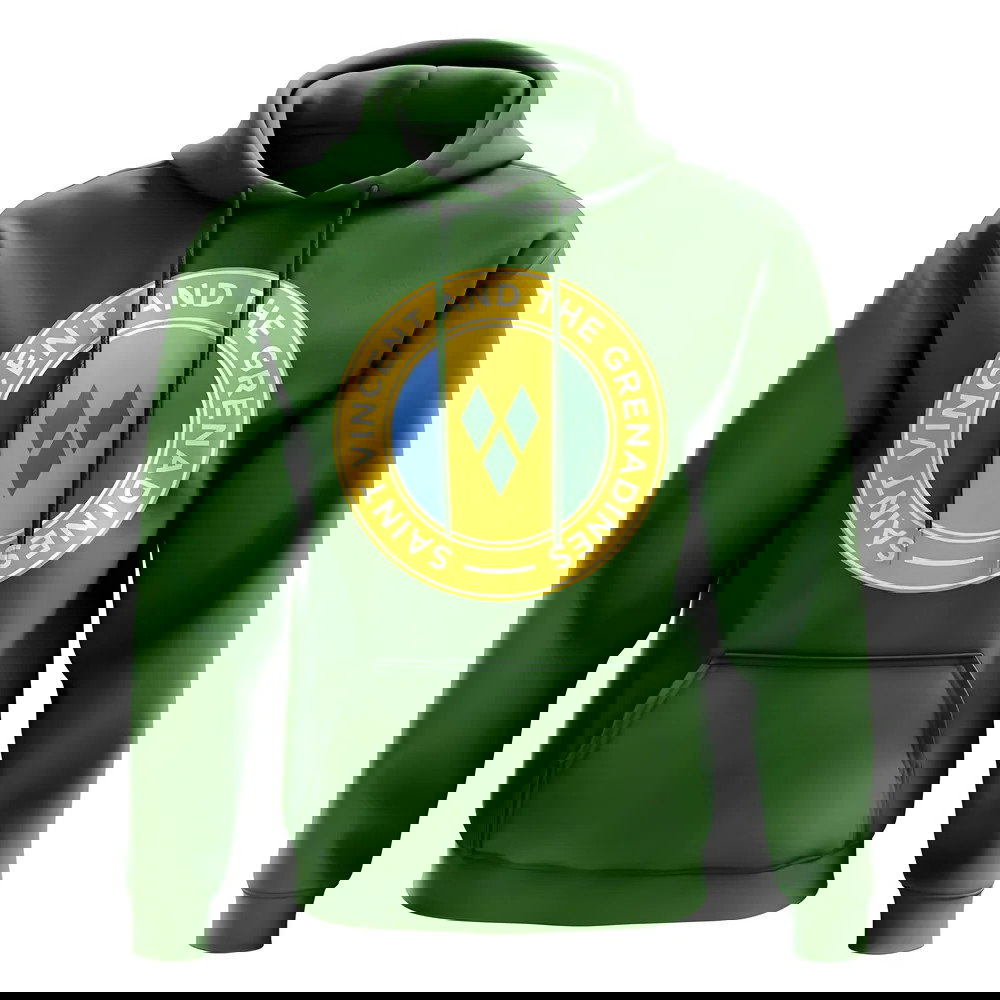 Saint Vincent and The Grenadines Football Badge Hoodie (Green)