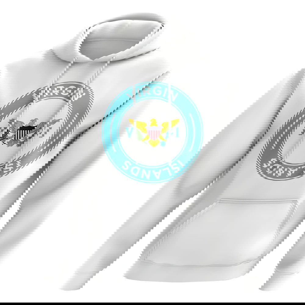 Virgin Islands US Football Badge Hoodie (White)