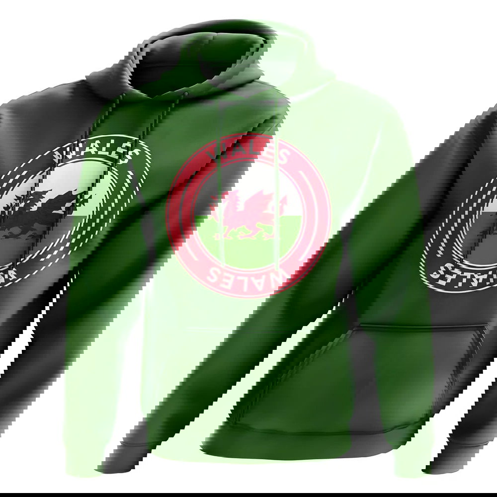 Wales Football Badge Hoodie (Green)