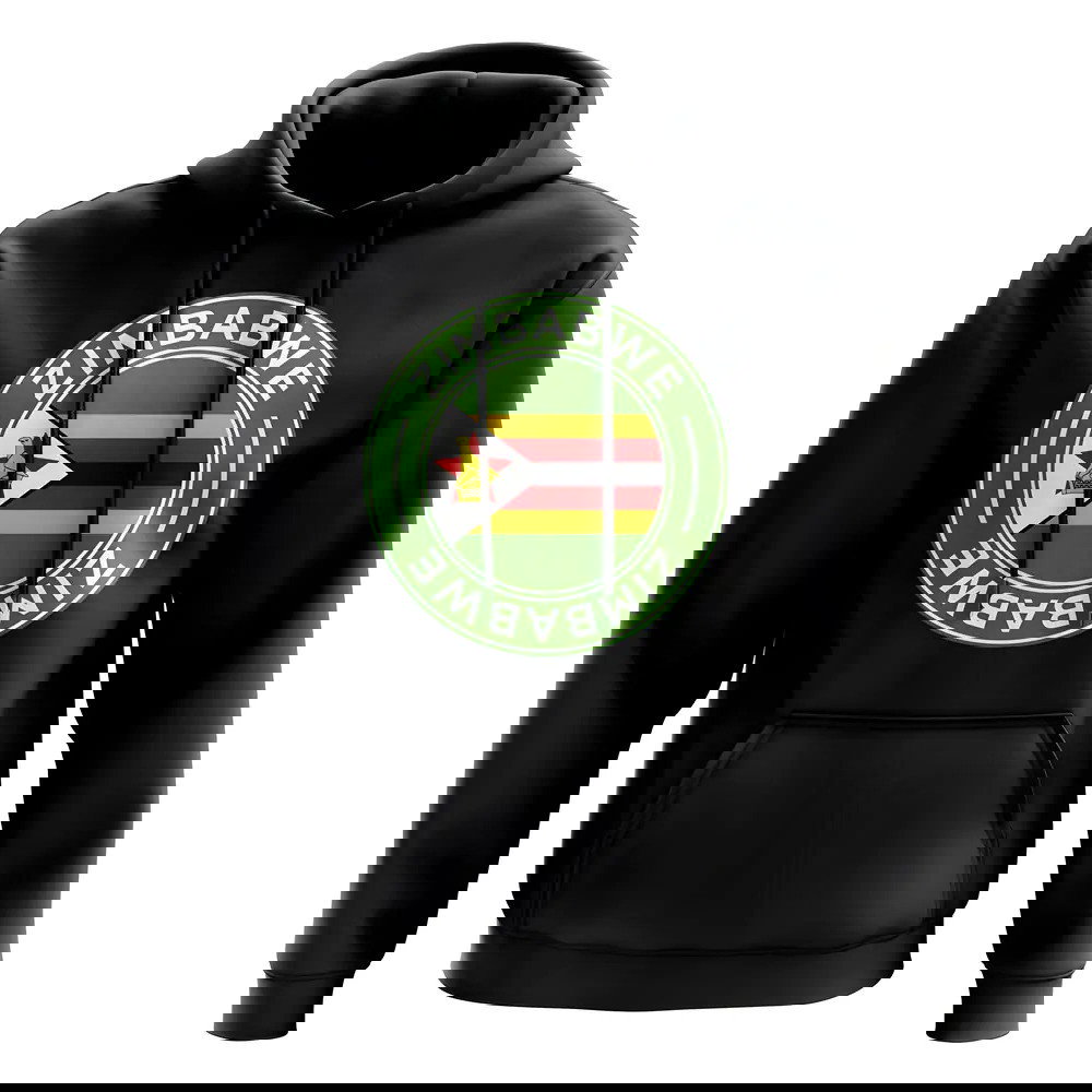 Zimbabwe Football Badge Hoodie (Black)