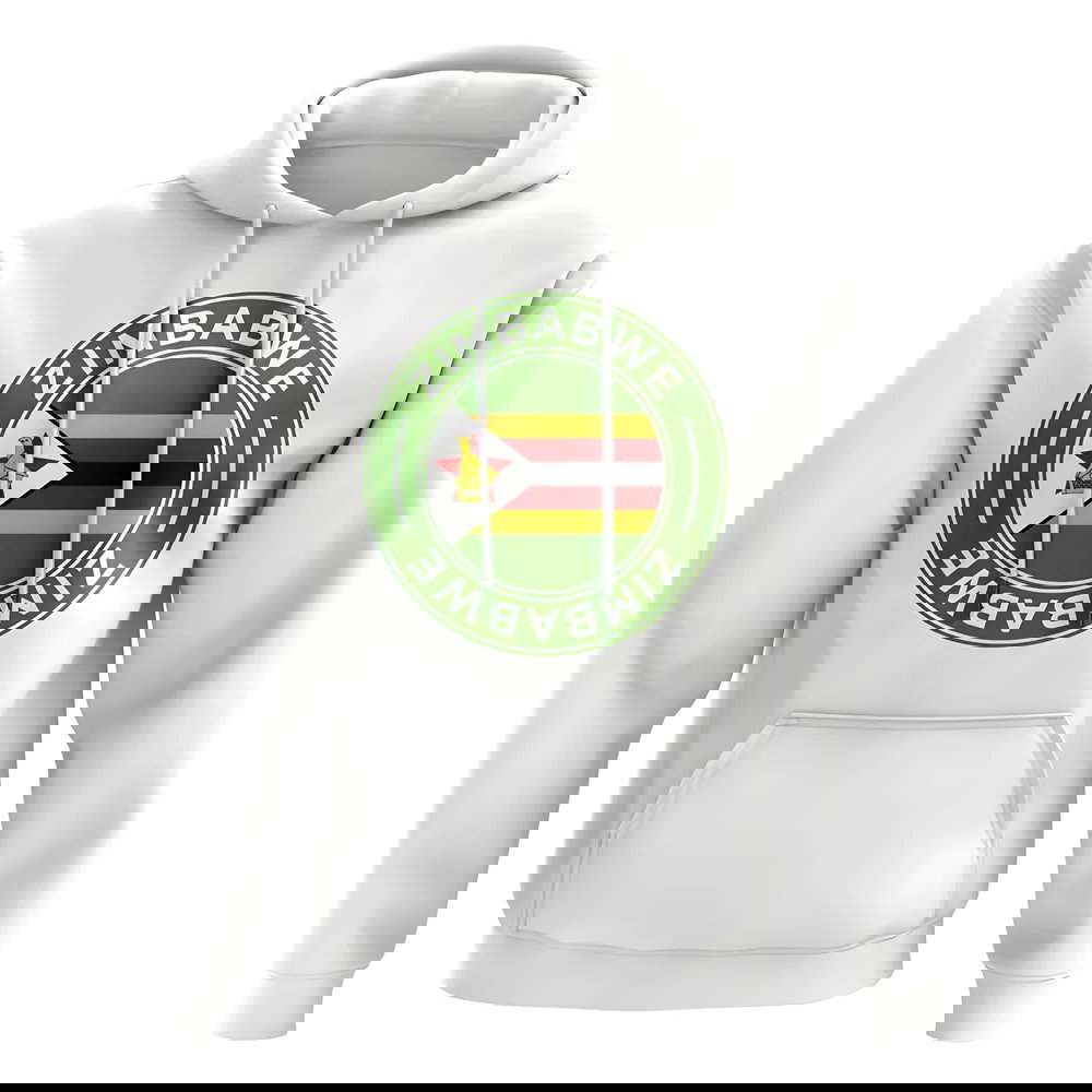 Zimbabwe Football Badge Hoodie (White)