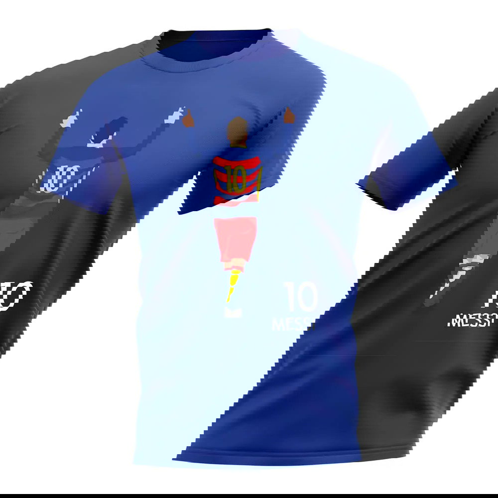 Lionel Messi Barcelona Player Graphic T-Shirt (Blue)