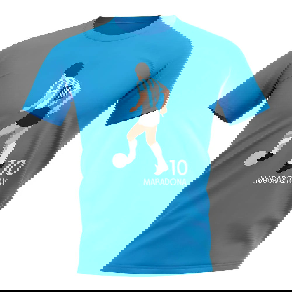 Diego Maradona Argentina Player Graphic T-Shirt (Sky Blue)