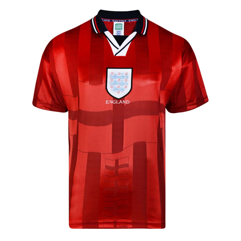 Score Draw England 1998 World Cup Finals Away Retro Football Shirt (Your Name)
