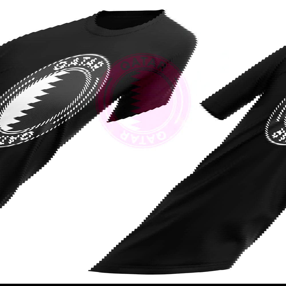 Qatar Football Badge T-Shirt (Black)