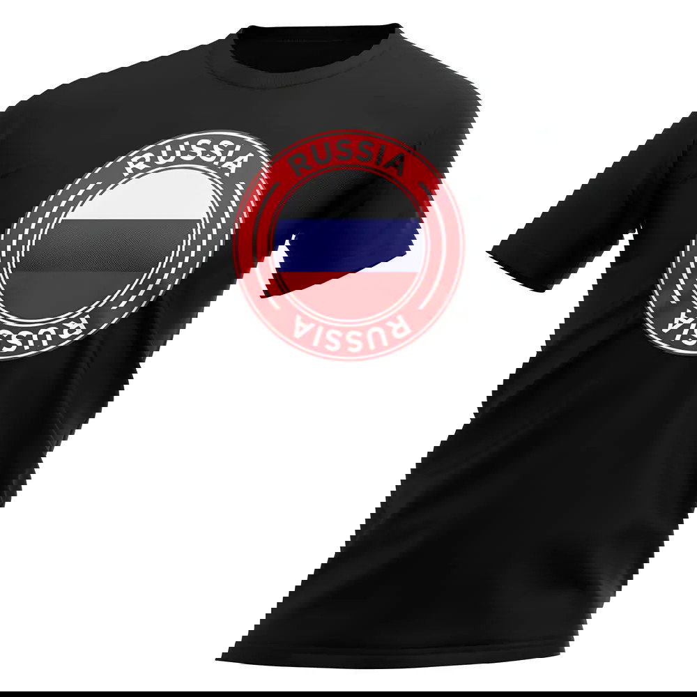 Russia Football Badge T-Shirt (Black)