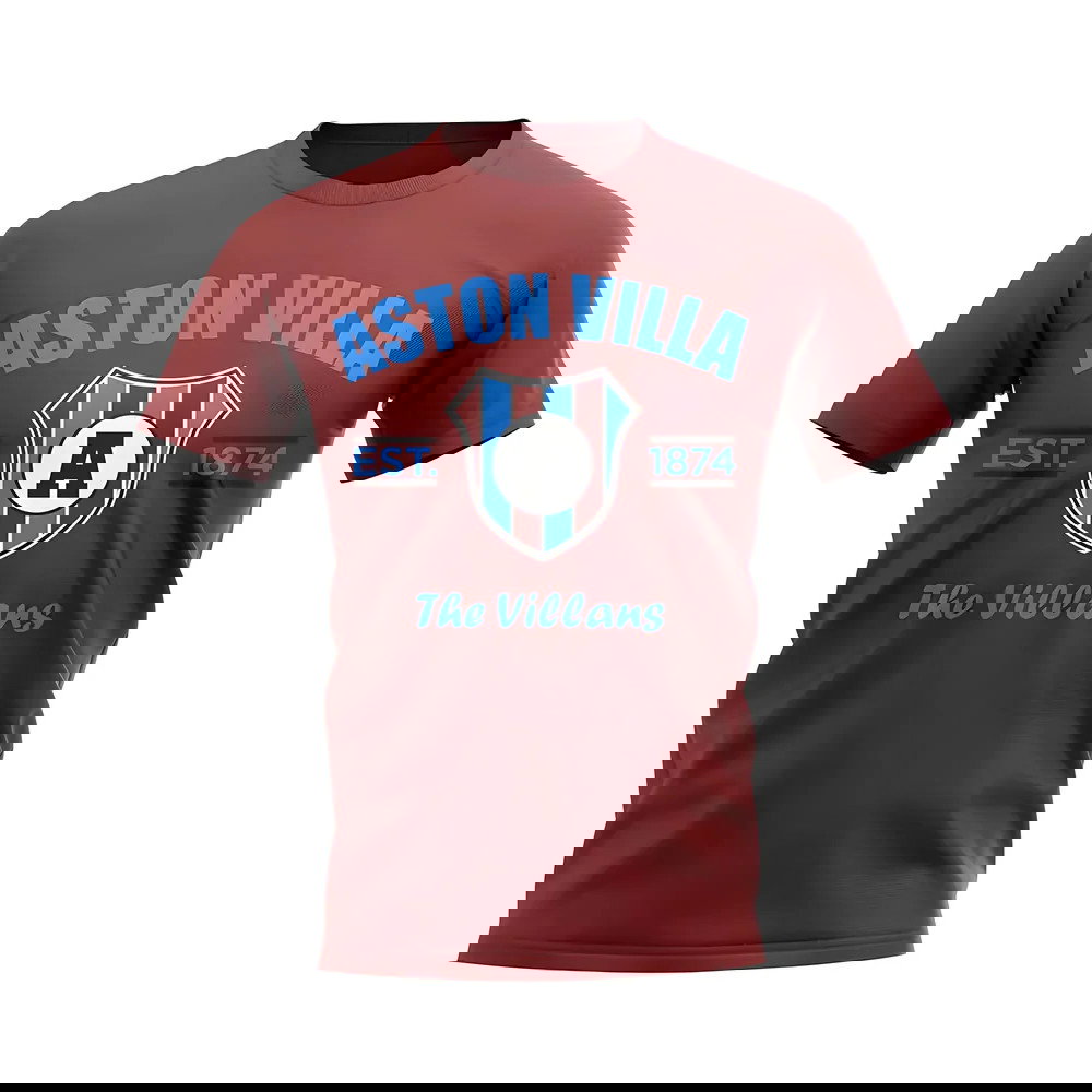 Aston Villa Established Football T-Shirt (Maroon)