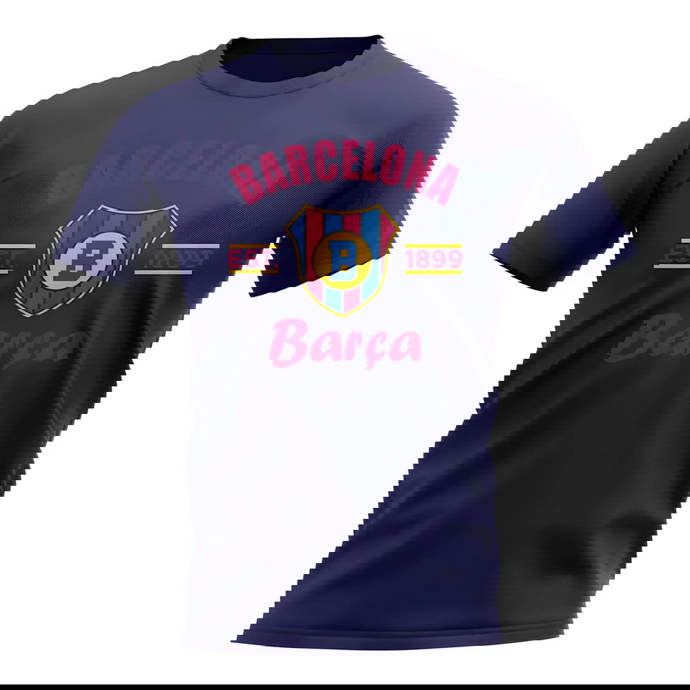 Barcelona Established Football T-Shirt (Navy)