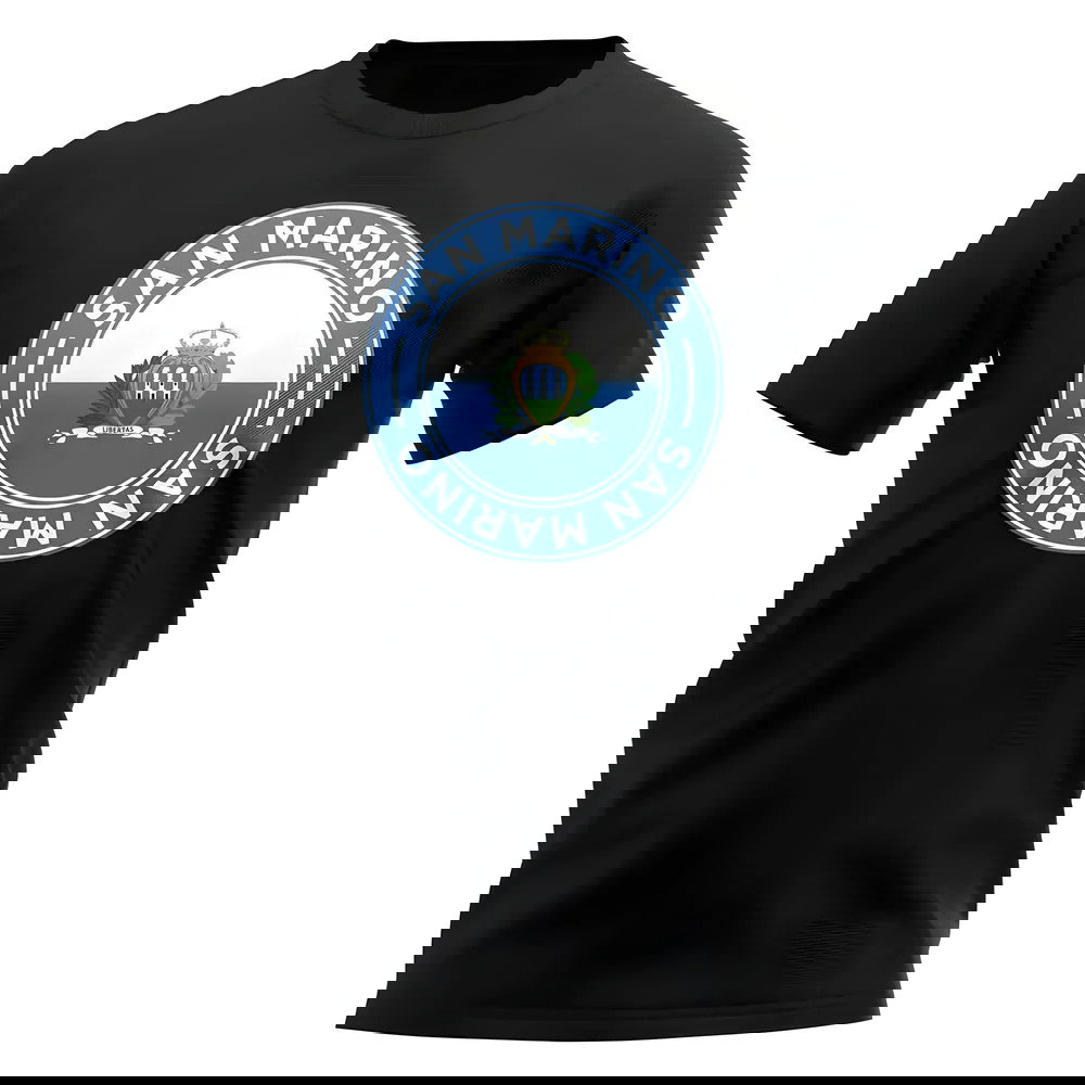 San Marino Football Badge T-Shirt (Black)