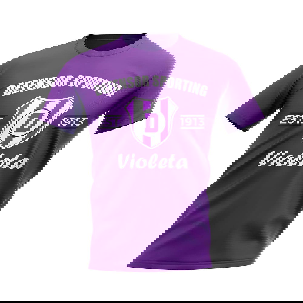 Defensor Sporting Established Football T-Shirt (Purple)