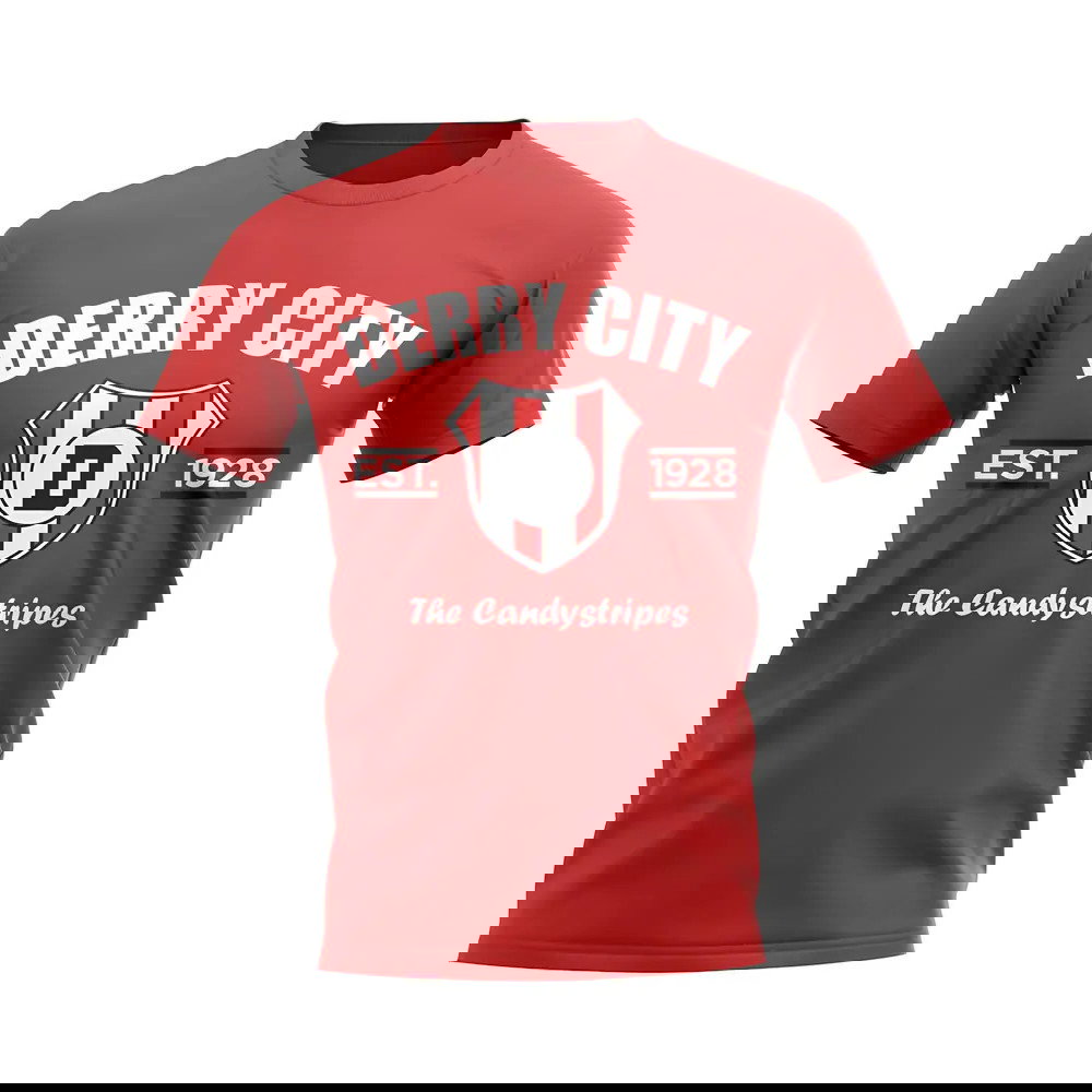 Derry City Established Football T-Shirt (Red)