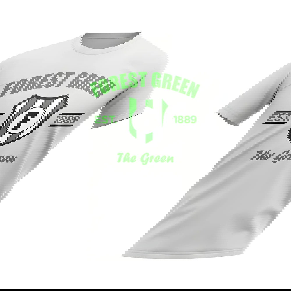 Forest Green Established Football T-Shirt (White)