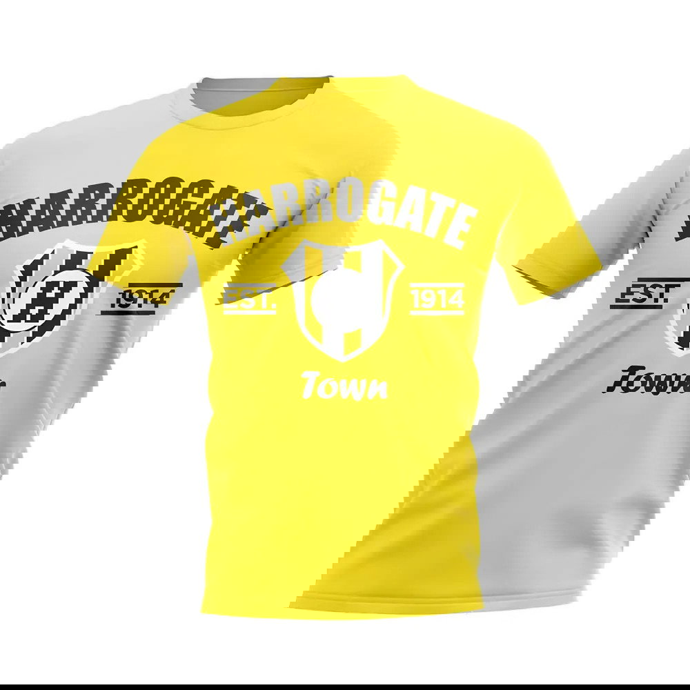 Harrogate Established Football T-Shirt (Yellow)
