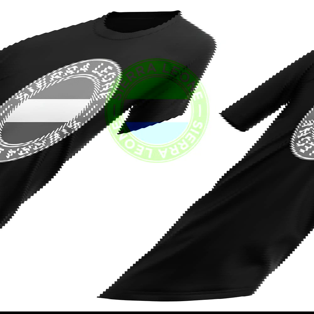 Sierra Leone Football Badge T-Shirt (Black)