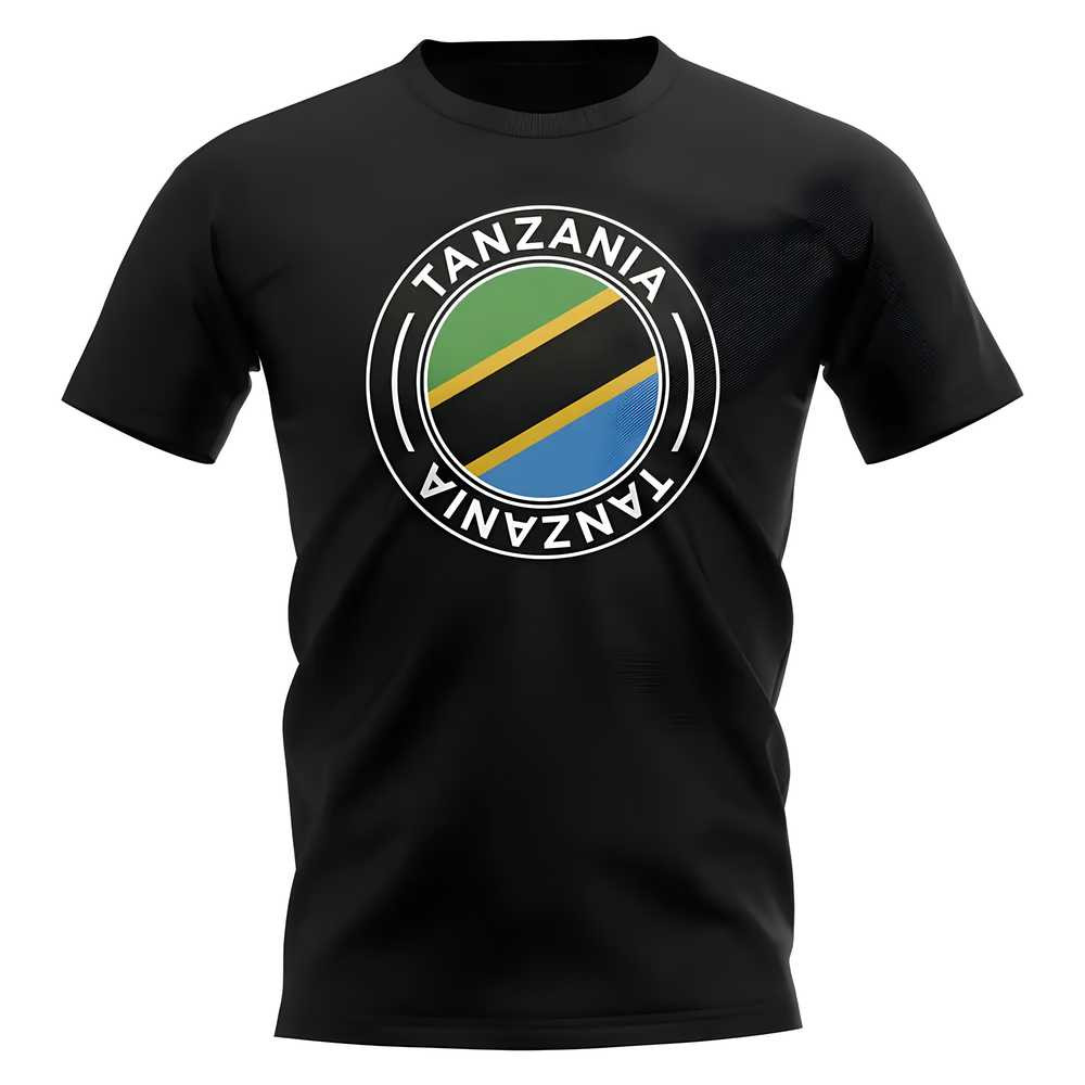 Tanzania Football Badge T-Shirt (Black)