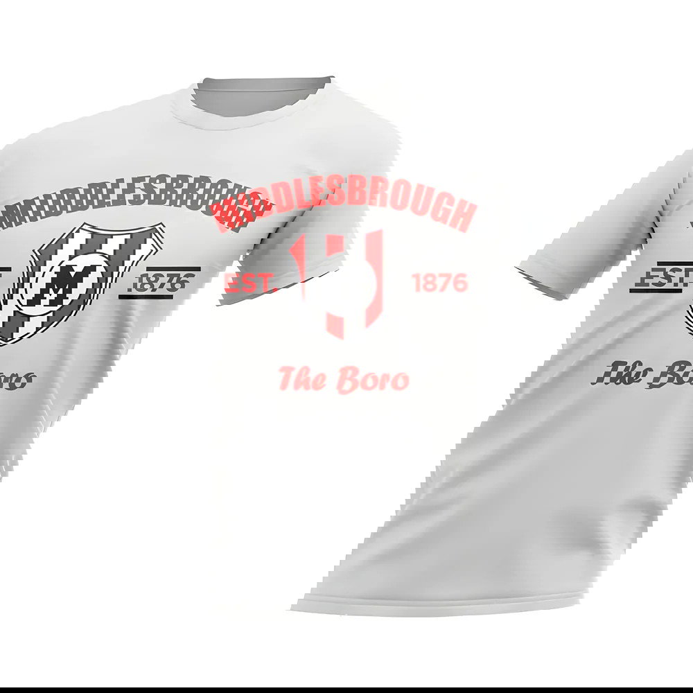 Middlesbrough Established Football T-Shirt (White)