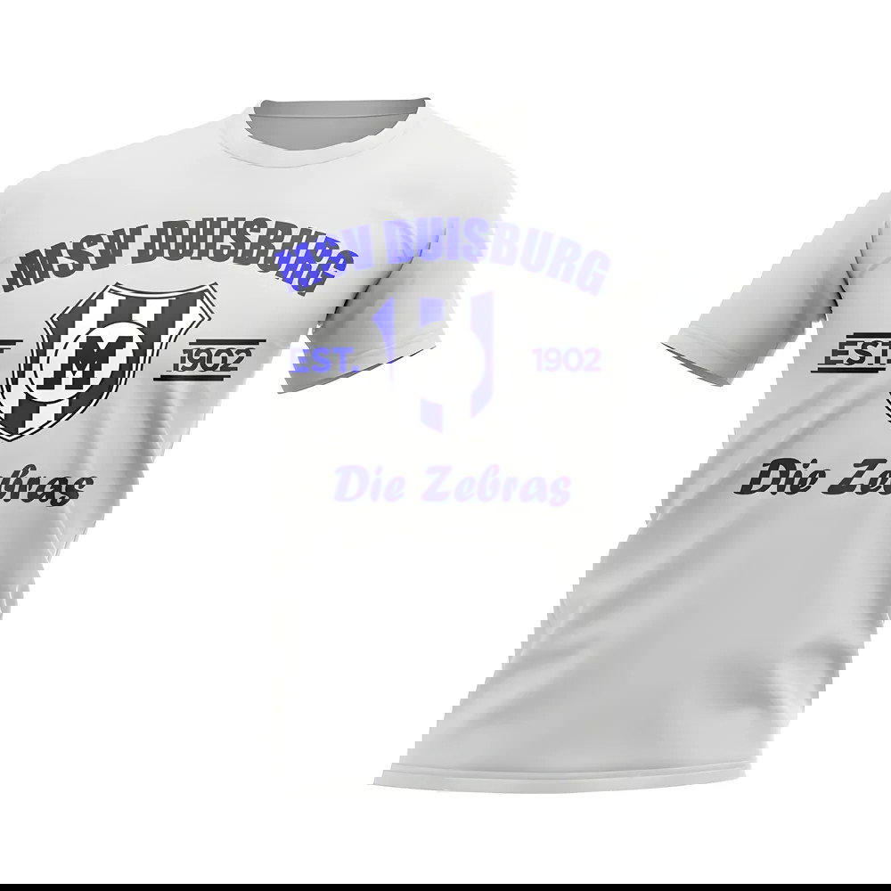 Msv Duisburg Established Football T-Shirt (White)