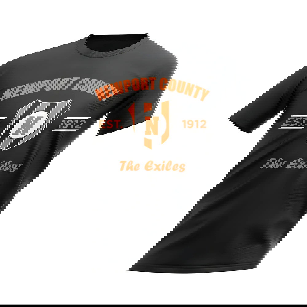 Newport County Established Football T-Shirt (Black)