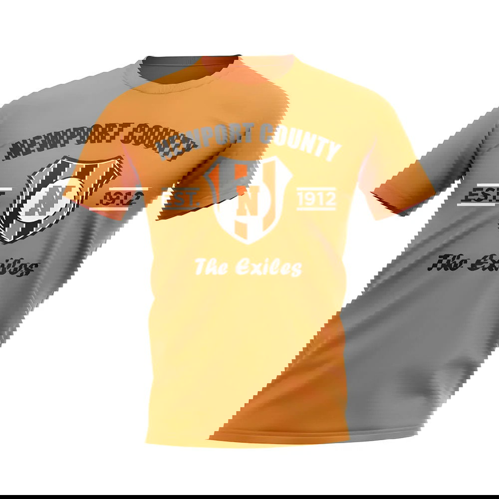 Newport County Established Football T-Shirt (Orange)