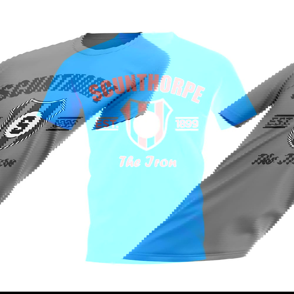 Scunthorpe Established Football T-Shirt (Sky)