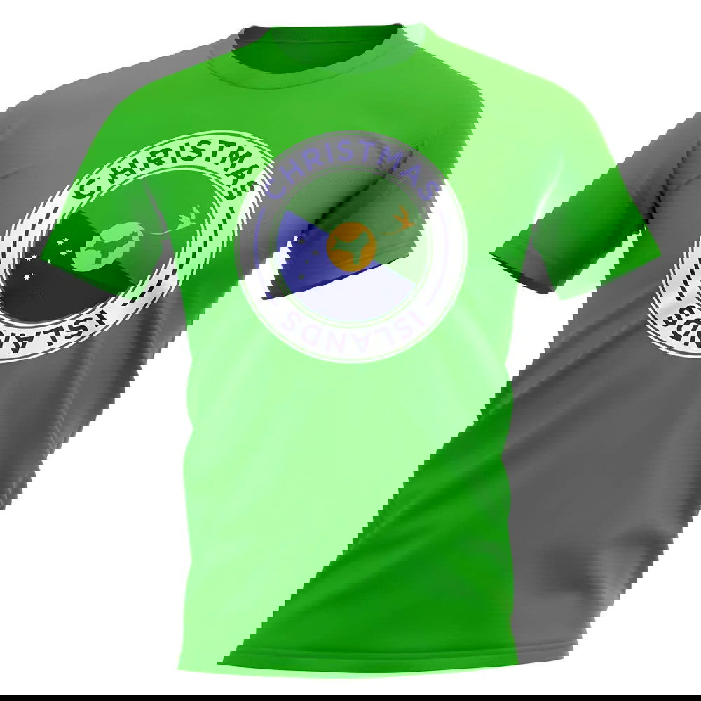 Christmas Islands Football Badge T-Shirt (Green)