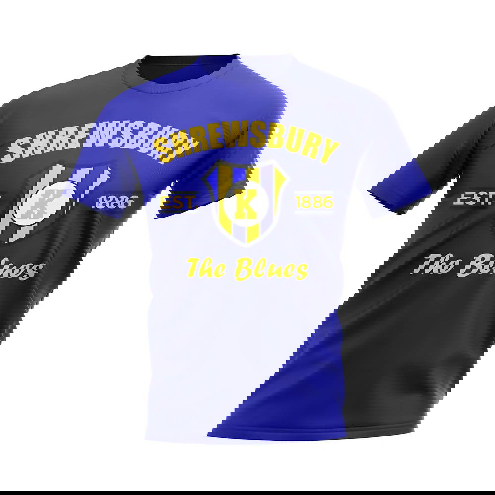 Shrewsbury Established Football T-Shirt (Blue)