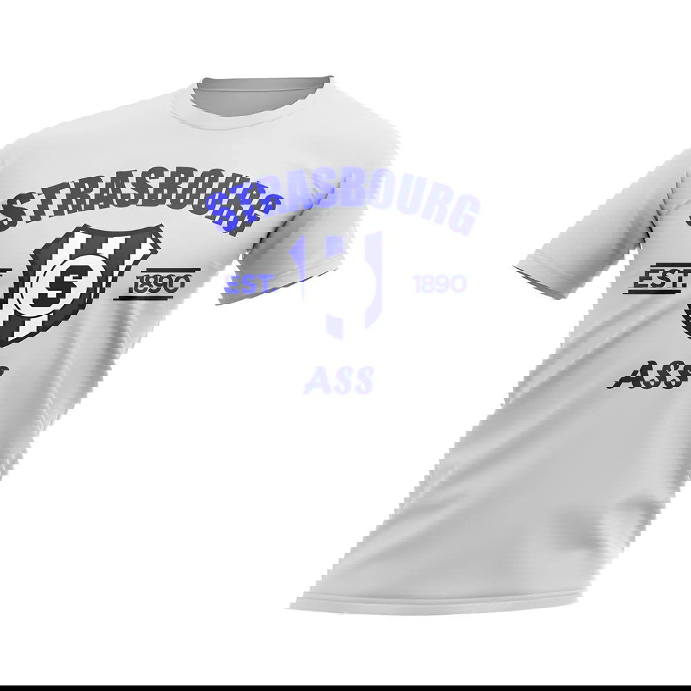 Strasbourg Established Football T-Shirt (White)