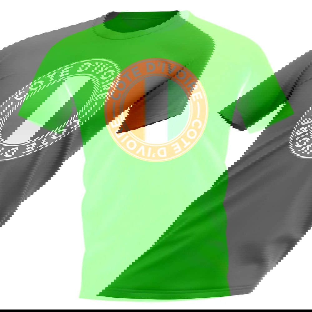Ivory Coast Football Badge T-Shirt (Green)