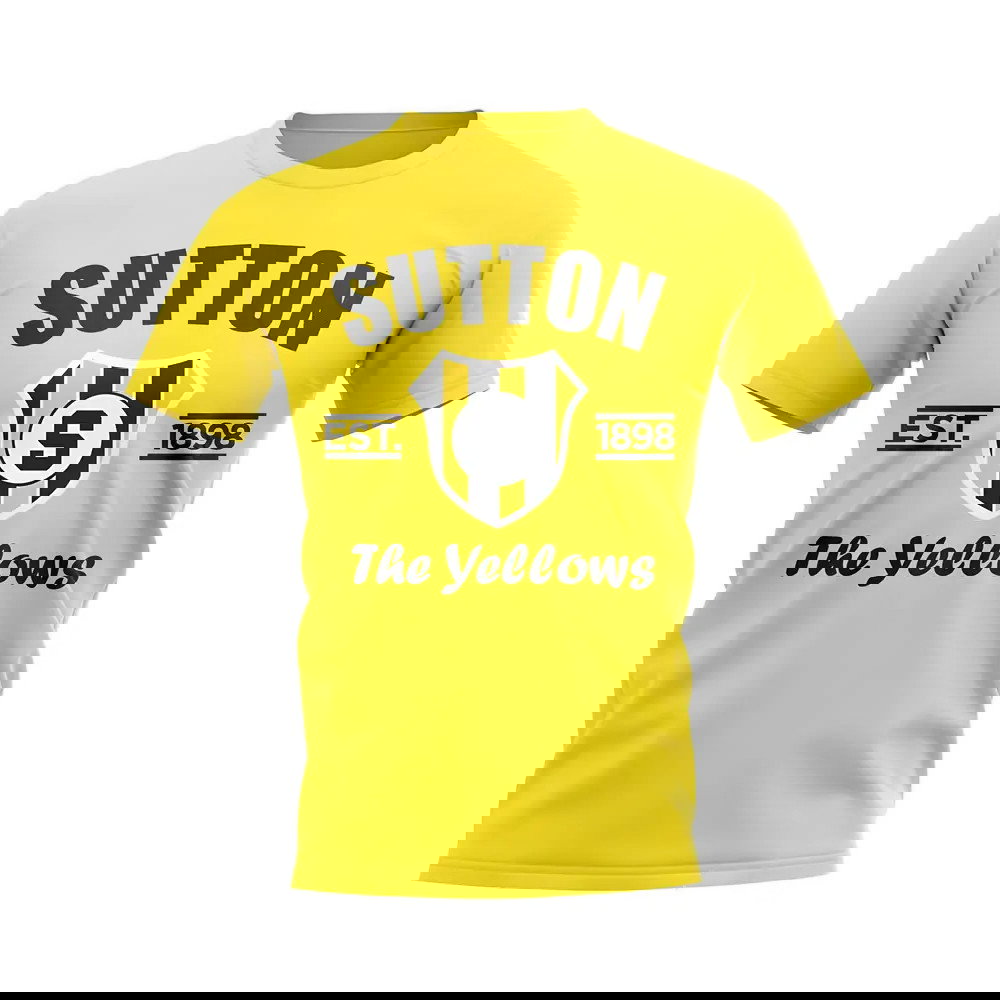 Sutton Established Football T-Shirt (Yellow)