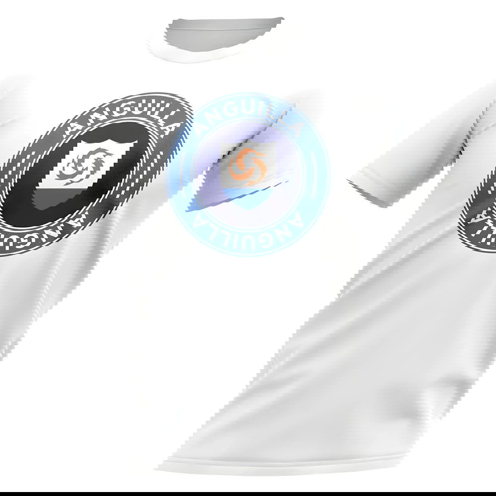 Anguilla Football Badge T-Shirt (White)